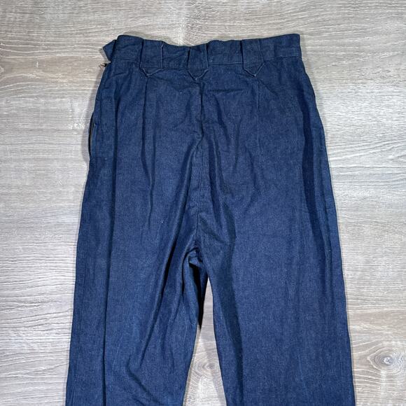 Vtg 50's 60's LEVIS Shorthorn Sanforized Dark Blue Denim Pearl Snap Western 26"w - Picture 5 of 8